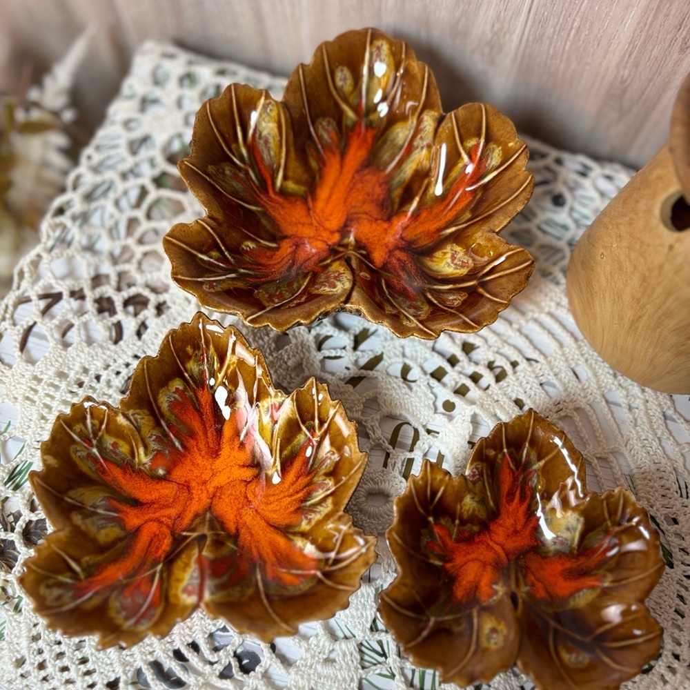 Autumn Fall Ceramic Vintage Leaf Decorative Dishes